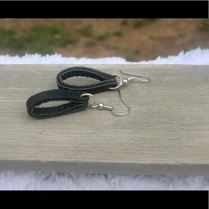 Leather Teardrop Earrings